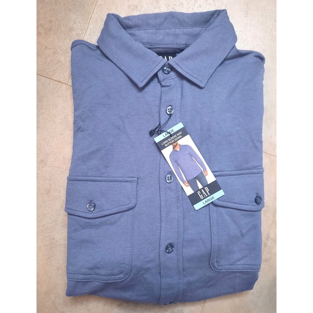 Gap Long Sleeve Button Down Mens Large Purple Casual Business Office
